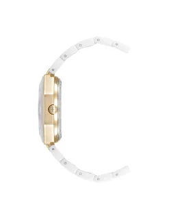 Hot Anne Klein Octagonal Ceramic Diamond Dial Bracelet Watch