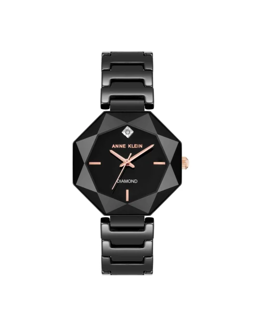 Hot Anne Klein Octagonal Ceramic Diamond Dial Bracelet Watch