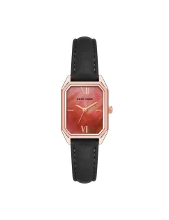 Best Sale Anne Klein Octagonal Shaped Leather Strap Watch