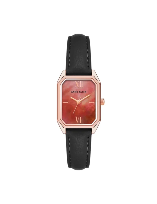 Best Sale Anne Klein Octagonal Shaped Leather Strap Watch