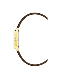 Best Sale Anne Klein Octagonal Shaped Leather Strap Watch