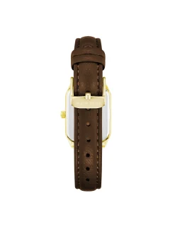 Best Sale Anne Klein Octagonal Shaped Leather Strap Watch