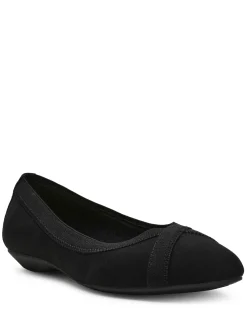 Shop Anne Klein Odiera Comfort Flat Black Stretch