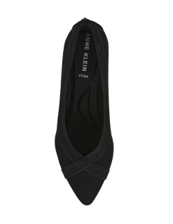Shop Anne Klein Odiera Comfort Flat Black Stretch