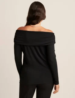 Outlet Anne Klein Off The Shoulder Top Anne Black