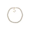 New Anne Klein Open Faux Pearl Station Collar Necklace