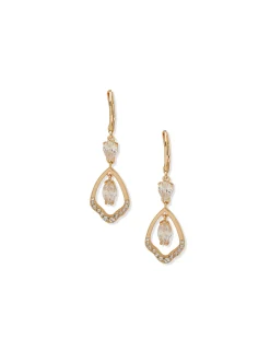 Fashion Anne Klein Orbital Stone Crystal Earrings