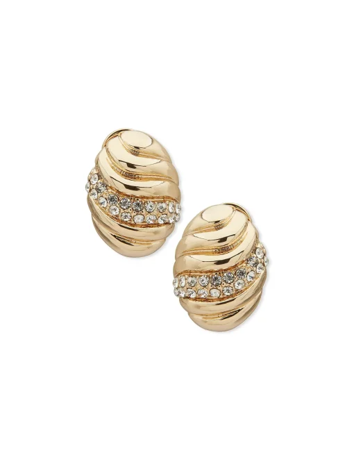 Clearance Anne Klein Oval Button Earring