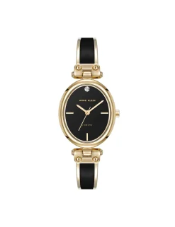 Outlet Anne Klein Oval Diamond Accented Bangle Watch