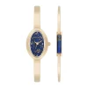 Hot Anne Klein Oval Gemstone Bangle Watch Set Lapis