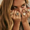 Discount Anne Klein Oval Gemstone Ring Watch