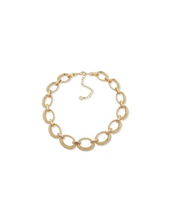Shop Anne Klein Oval Links Collar Necklace