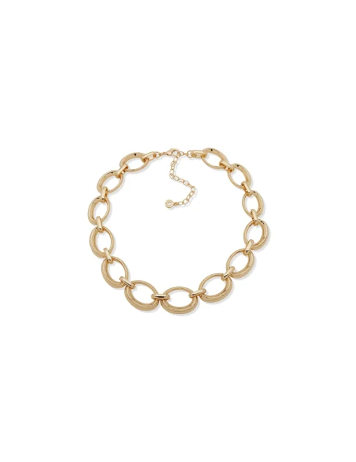 Shop Anne Klein Oval Links Collar Necklace