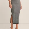 Flash Sale Anne Klein Patterned Sweater Knit Skirt Anne Blk/Anne Wht