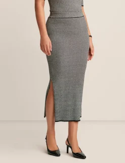 Flash Sale Anne Klein Patterned Sweater Knit Skirt Anne Blk/Anne Wht