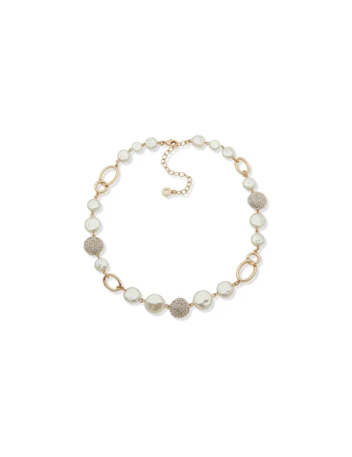 Hot Anne Klein Pearl Collar Necklace
