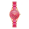 New Anne Klein Pearlescent Acetate Link Bracelet Watch