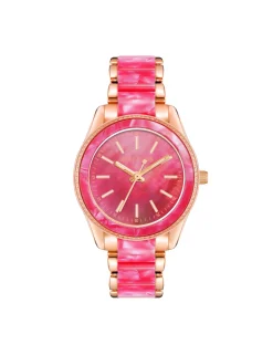 Shop Anne Klein Pearlescent Resin Link Watch