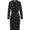 Online Anne Klein Petite Dot Print Faux Wrap Dress Anne Black/Anne White