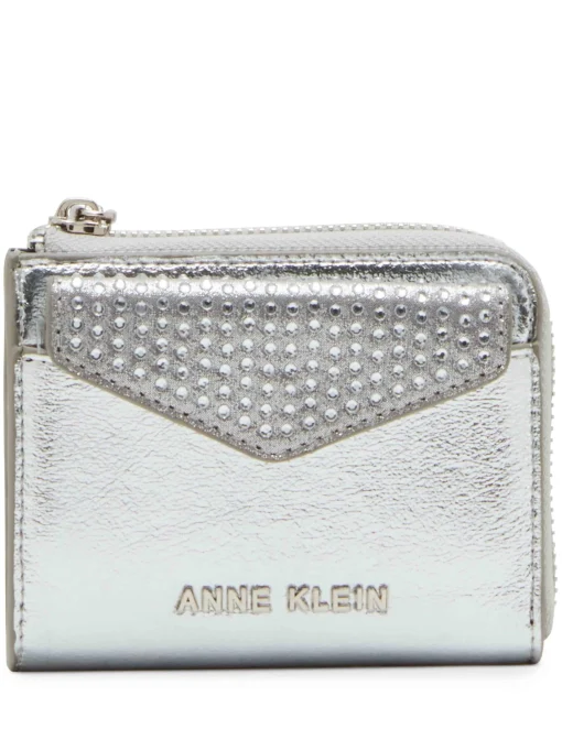 Outlet Anne Klein 2 Piece Envelope Flap Curved Wallet With Rhinestones