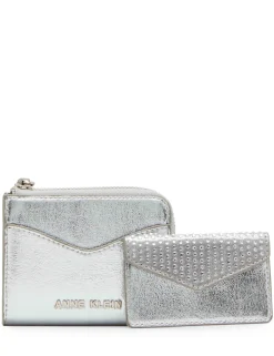 Outlet Anne Klein 2 Piece Envelope Flap Curved Wallet With Rhinestones