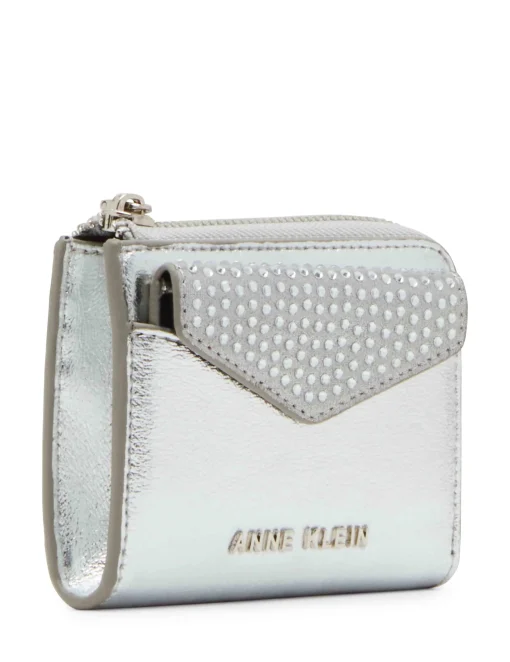 Outlet Anne Klein 2 Piece Envelope Flap Curved Wallet With Rhinestones
