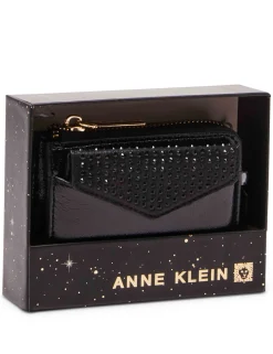 Outlet Anne Klein 2 Piece Envelope Flap Curved Wallet With Rhinestones