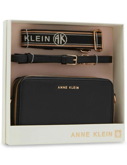 Shop Anne Klein 3 Piece Gift Set With Double Zip Camera Crossbody
