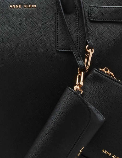 Store Anne Klein 3 Piece Work Tote Gift Set Black