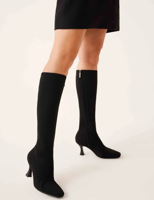 Flash Sale Anne Klein Pillar Boot BLACK KNIT