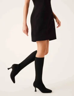 Flash Sale Anne Klein Pillar Boot BLACK KNIT