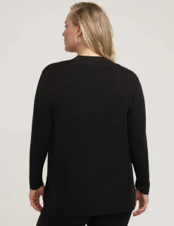 Best Anne Klein Plus Size Two Pocket Malibu Cardigan Anne Black