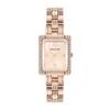 Online Anne Klein Premium Crystal Accented Grooved Link Bracelet Watch