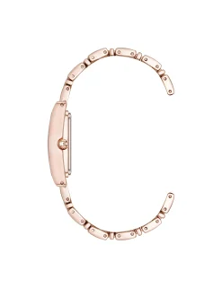 Online Anne Klein Premium Crystal Accented Grooved Link Bracelet Watch