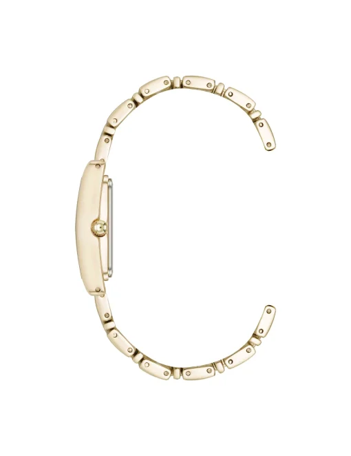 Online Anne Klein Premium Crystal Accented Grooved Link Bracelet Watch