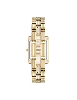 Online Anne Klein Premium Crystal Accented Grooved Link Bracelet Watch