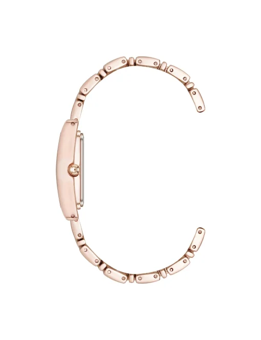 Online Anne Klein Premium Crystal Accented Grooved Link Bracelet Watch
