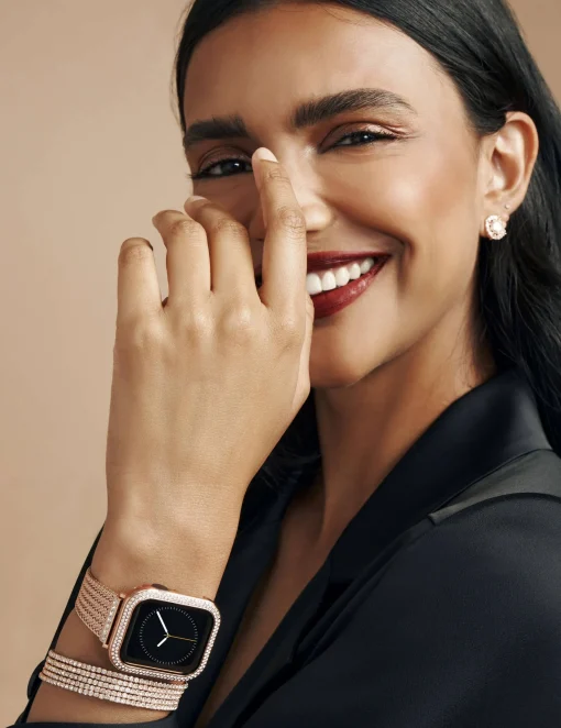 Hot Anne Klein Premium Crystals Mesh Band For Apple Watch®