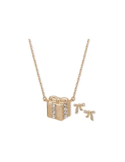 Store Anne Klein Present Pendant Necklace And Earring Pouch Set