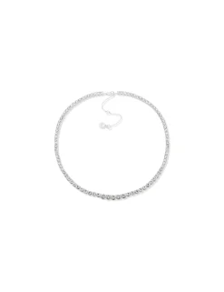 Shop Anne Klein Prong Round Stone Collar Necklace