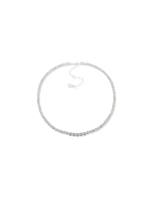 Shop Anne Klein Prong Round Stone Collar Necklace