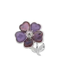 Hot Anne Klein Purple Flower Pin