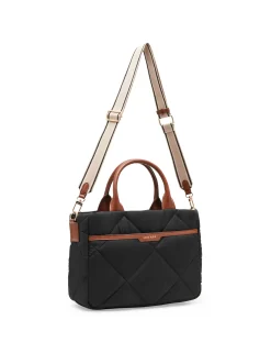 Best Sale Anne Klein Quilted Nylon Satchel And Pouch