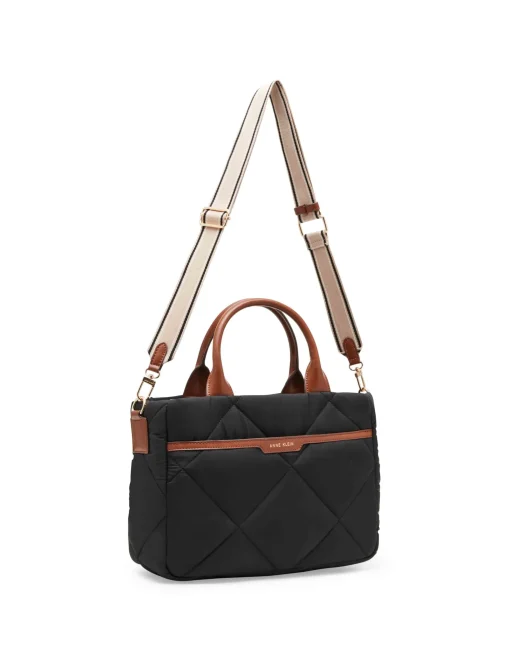 Best Sale Anne Klein Quilted Nylon Satchel And Pouch