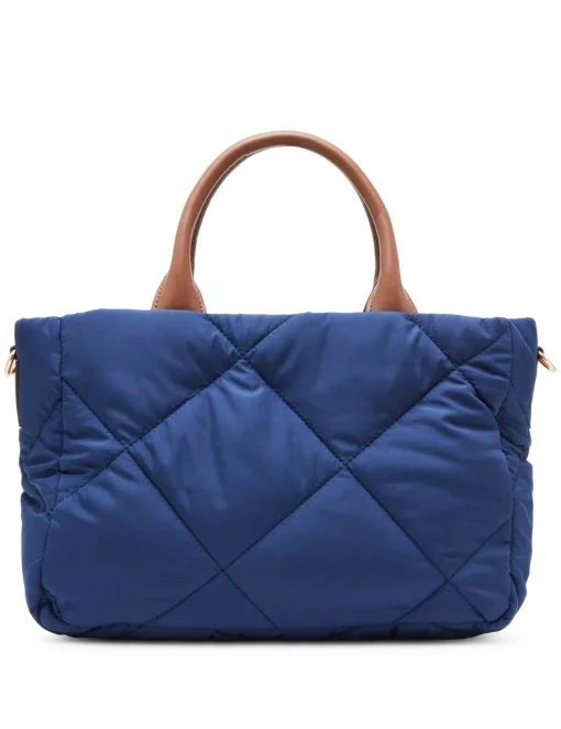New Anne Klein Quilted Nylon Satchel With Pouch And Coin Case