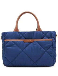 New Anne Klein Quilted Nylon Satchel With Pouch And Coin Case