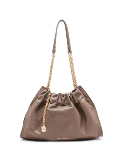 Discount Anne Klein Quilted Stitched Cinched Closure Satchel