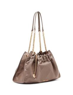 Discount Anne Klein Quilted Stitched Cinched Closure Satchel