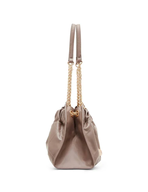 Discount Anne Klein Quilted Stitched Cinched Closure Satchel