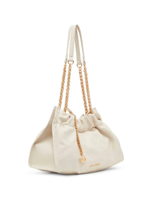 Discount Anne Klein Quilted Stitched Cinched Closure Satchel